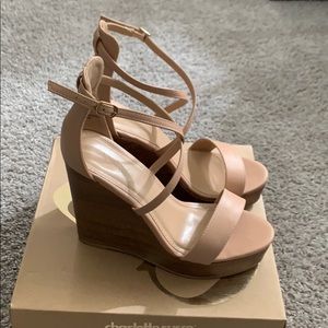 LIKE NEW Nude wedge heels